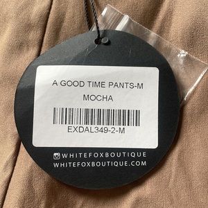 Whitefox A Good Time Pants- mocha size Medium